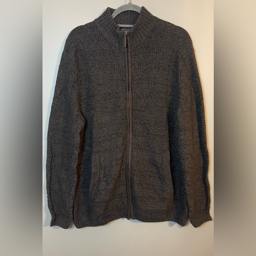 Tasso Elba Men’s Lambswool Blend Zip-up Sweater